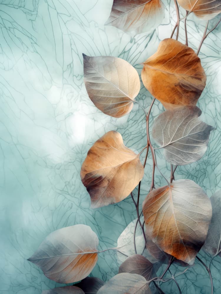 Gentle Autumn Leaves by Justyna Jaszke — canvas wall art