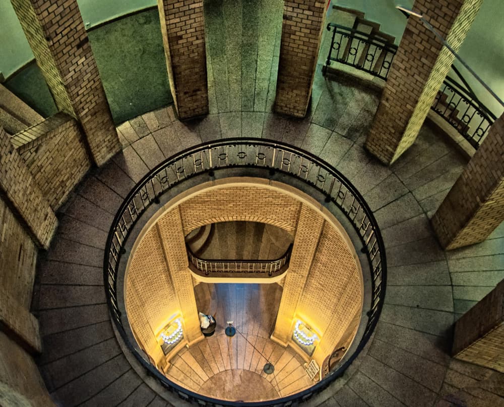 Spiral Staircase Depth by Marianne Wogeck — canvas wall art