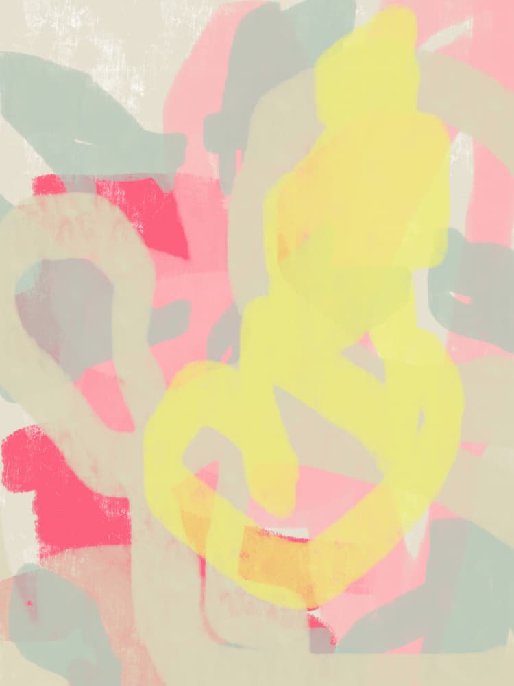 Pastel Abstract Flow by Dina Dankers — canvas wall art