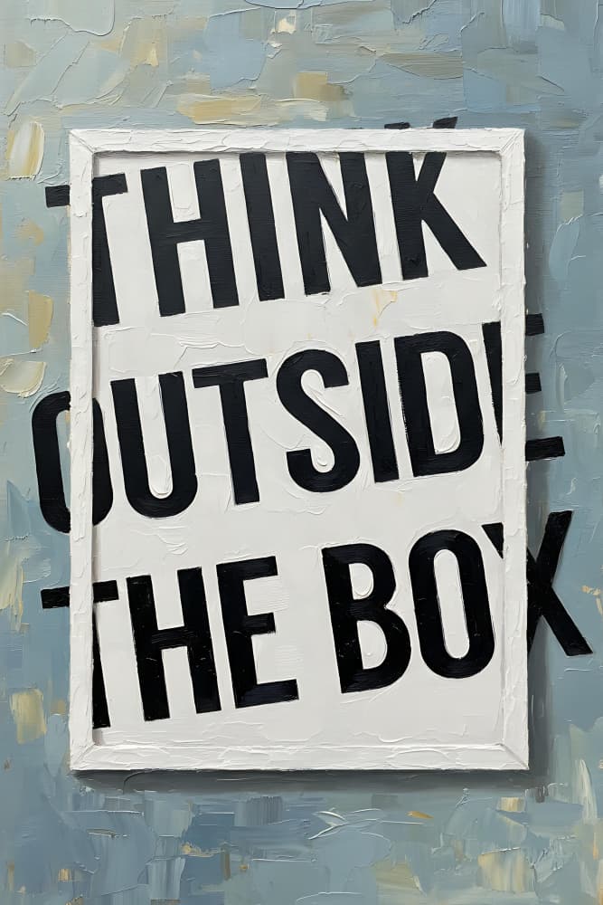 Think Outside The Box by HUGO — canvas wall art