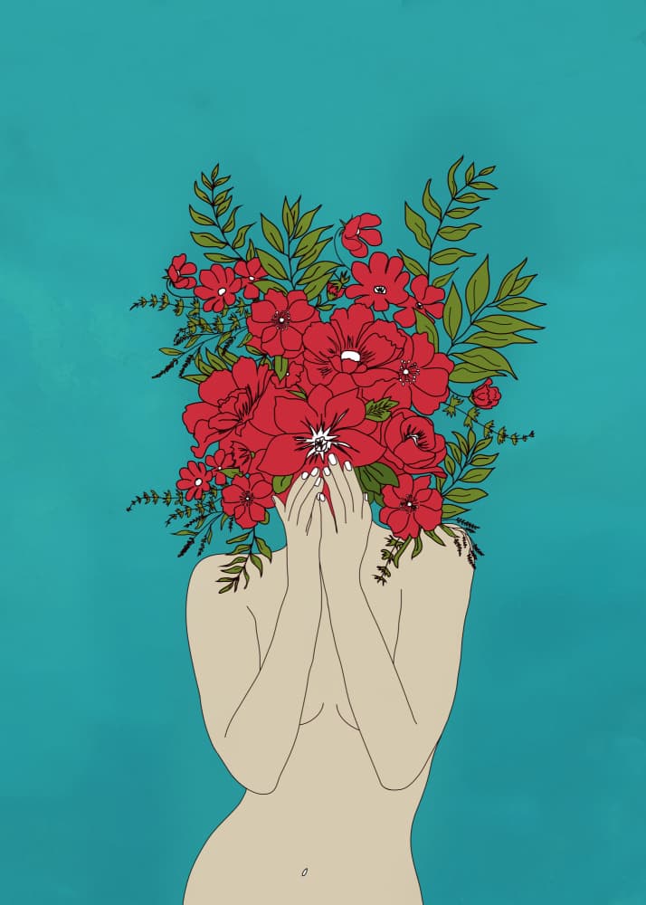 Flowering Woman by Nadjaa — canvas wall art