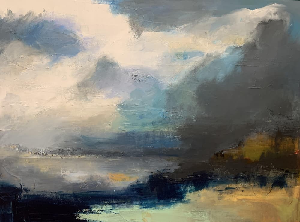 Moody Coastal Horizon by Anna-Karin Bergius — canvas wall art