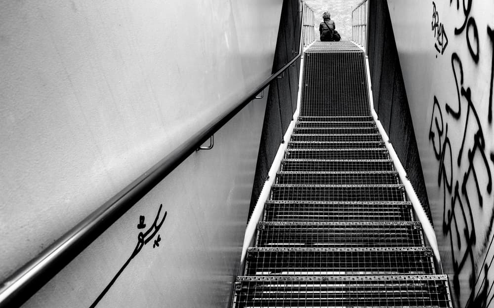 Stairs and Solitude by Gerard Jonkman — canvas wall art
