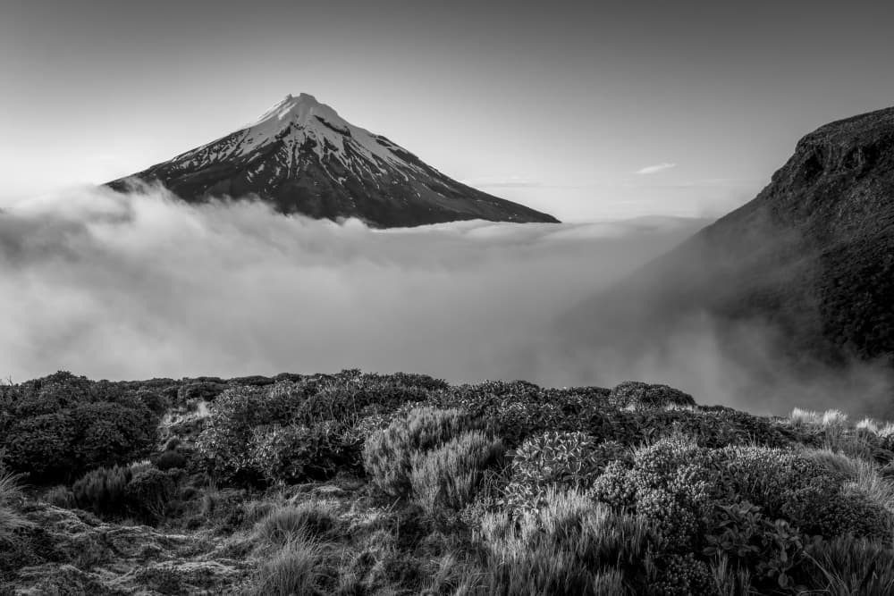 Volcano Above Clouds by Christoph Schaarschmidt — canvas wall art