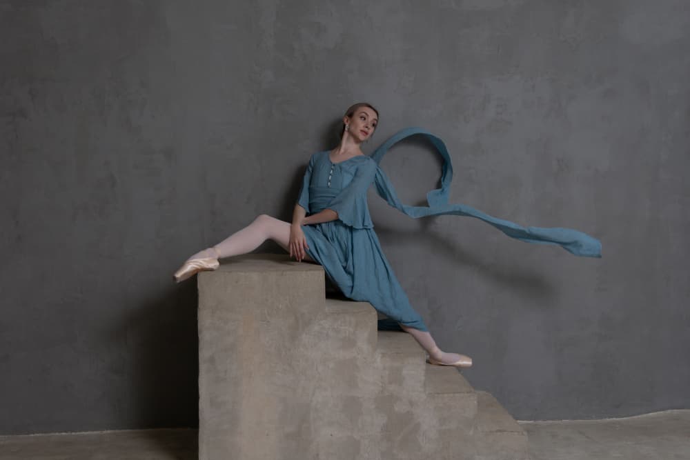 Graceful Ballerina Stairs by Gila Koller — canvas wall art