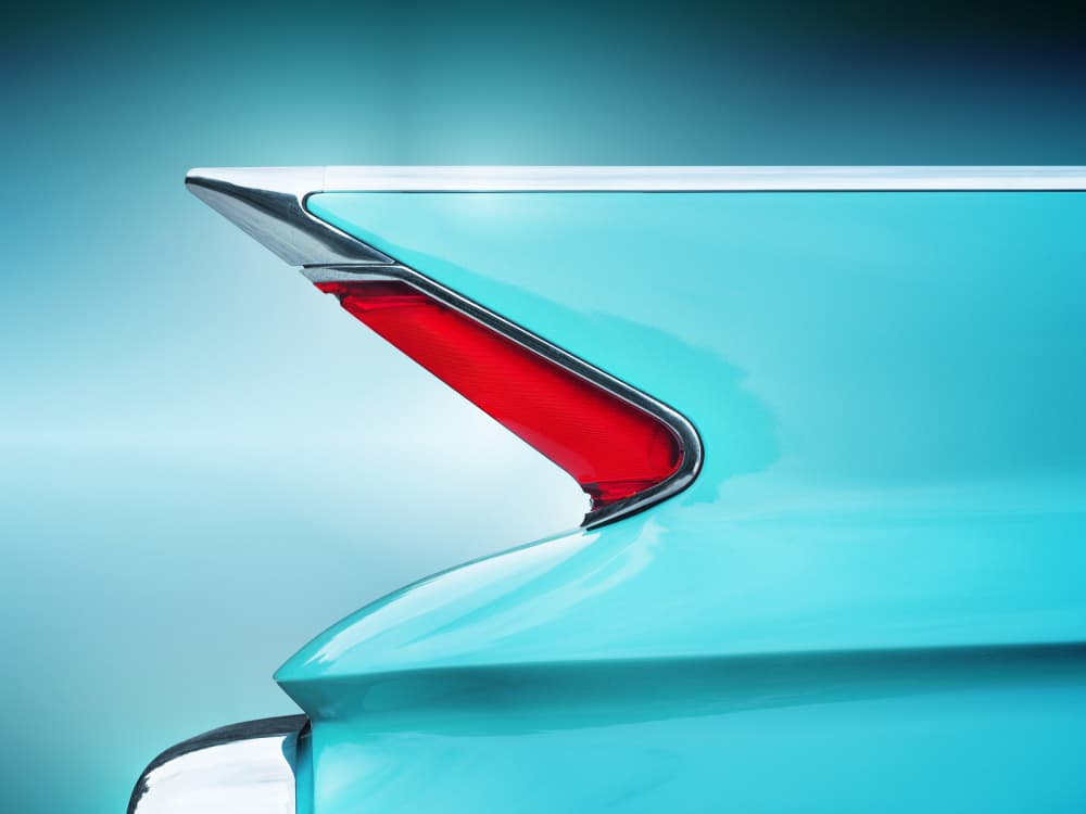 Retro Teal Tailfin by Beate Gube — canvas wall art