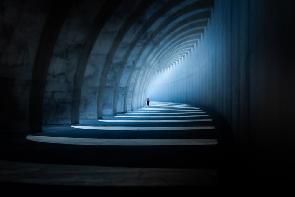 Arched Tunnel Light by Andy Dauer — canvas wall art