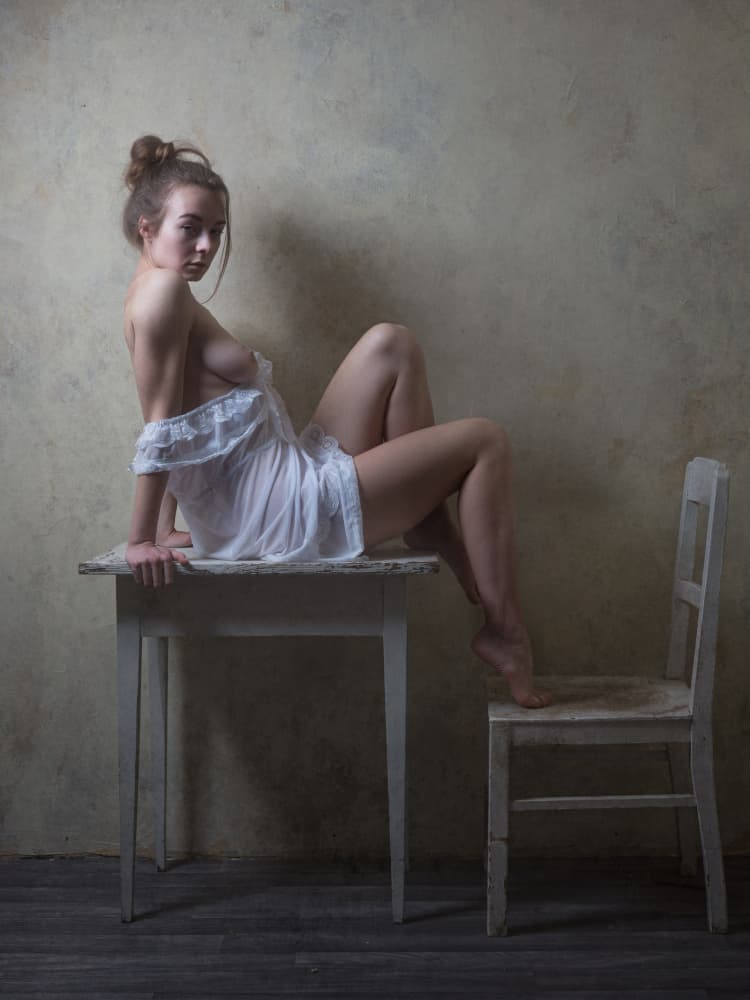 Elegant Woman Posing by Ruth Franke — canvas wall art