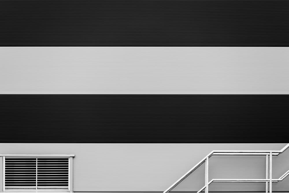 Modern Striped Facade by Jan Niezen — canvas wall art