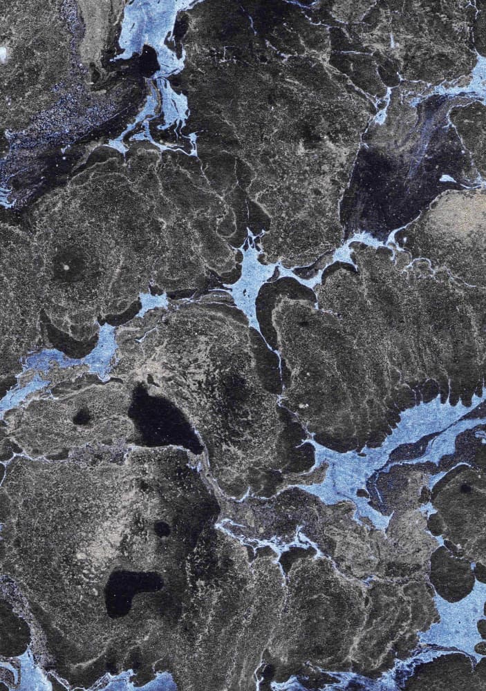 Dark Marbled Blue Flow by Santhosh ch — canvas wall art