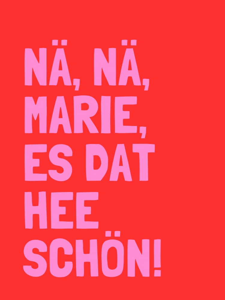 Playful German Text by Ohkimiko — canvas wall art