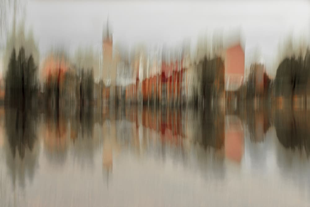 Blurred City Reflections by Christina Sillen — canvas wall art