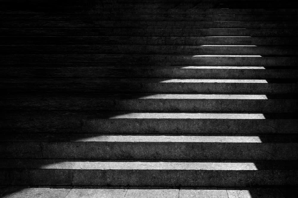 Shadowed Concrete Steps by Ekkachai Khemkum — canvas wall art