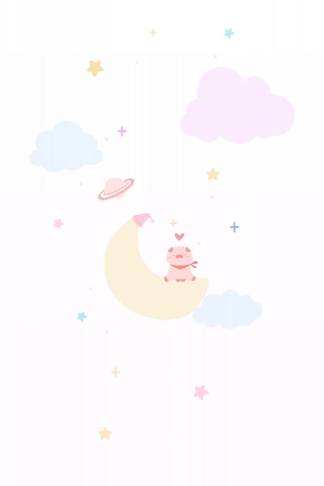 Little Pig's Moon Ride by Xuan Thai — canvas wall art