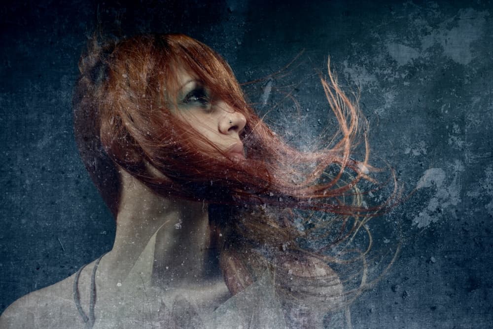 Mysterious Redhead Portrait by Olga Mest — canvas wall art