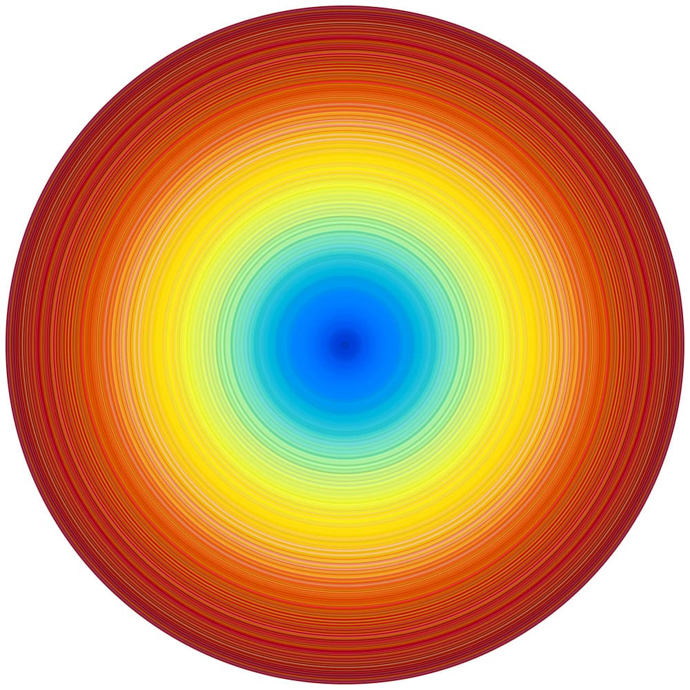 Vibrant Concentric Circles by PASLIER Morgan — canvas wall art