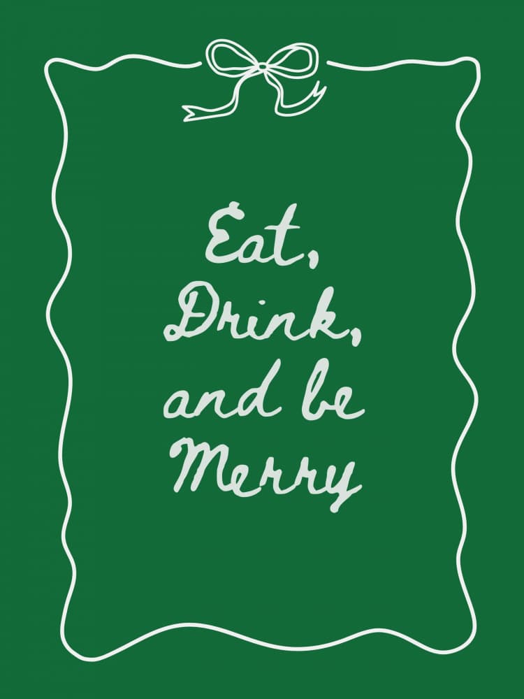 Eat Drink And Be Merry by Jolly and Dash — canvas wall art
