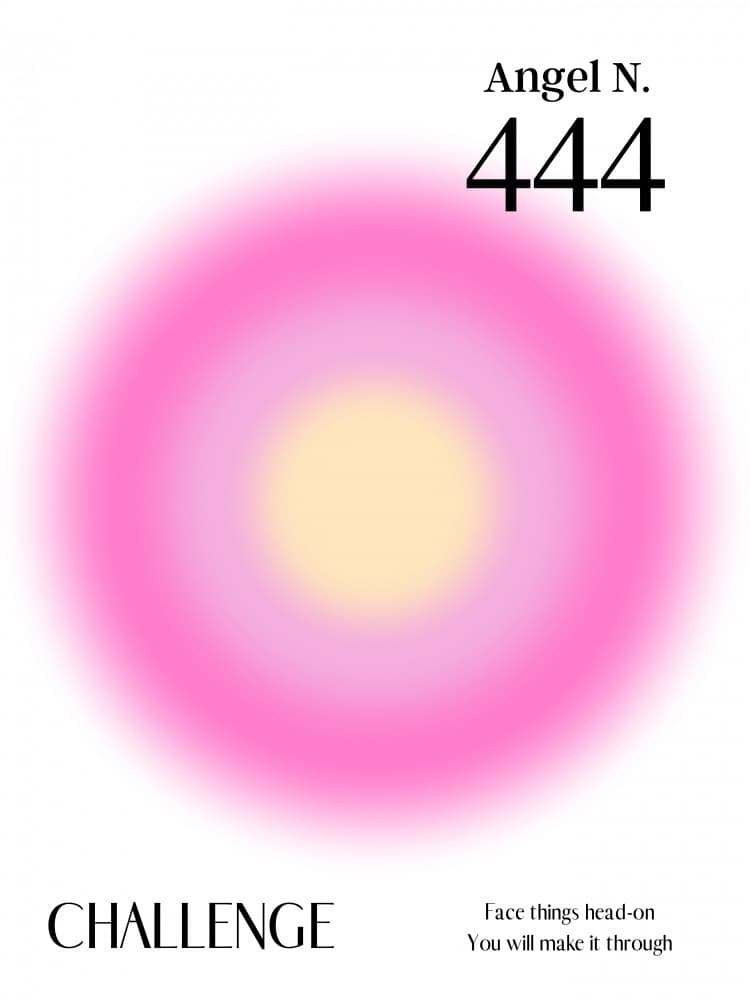 Angel Number 444 Challenge by Amélie — canvas wall art
