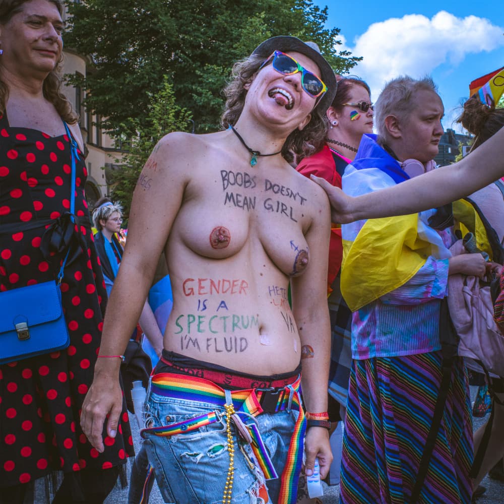Pride parade by Alex Ogazzi — canvas wall art