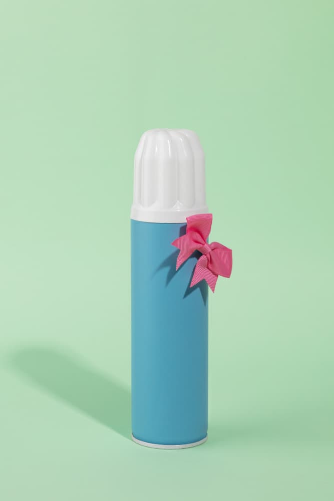 Playful Pink Bow Thermos by Julia Ramiro — canvas wall art