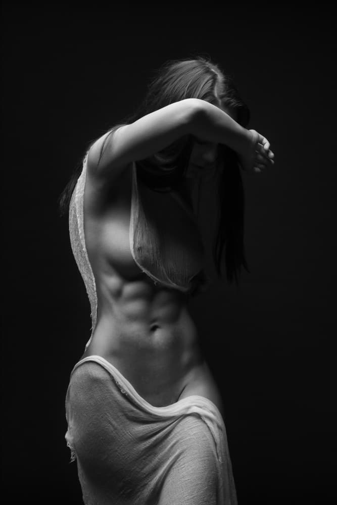 Draped Female Form by Anton Belovodchenko — canvas wall art
