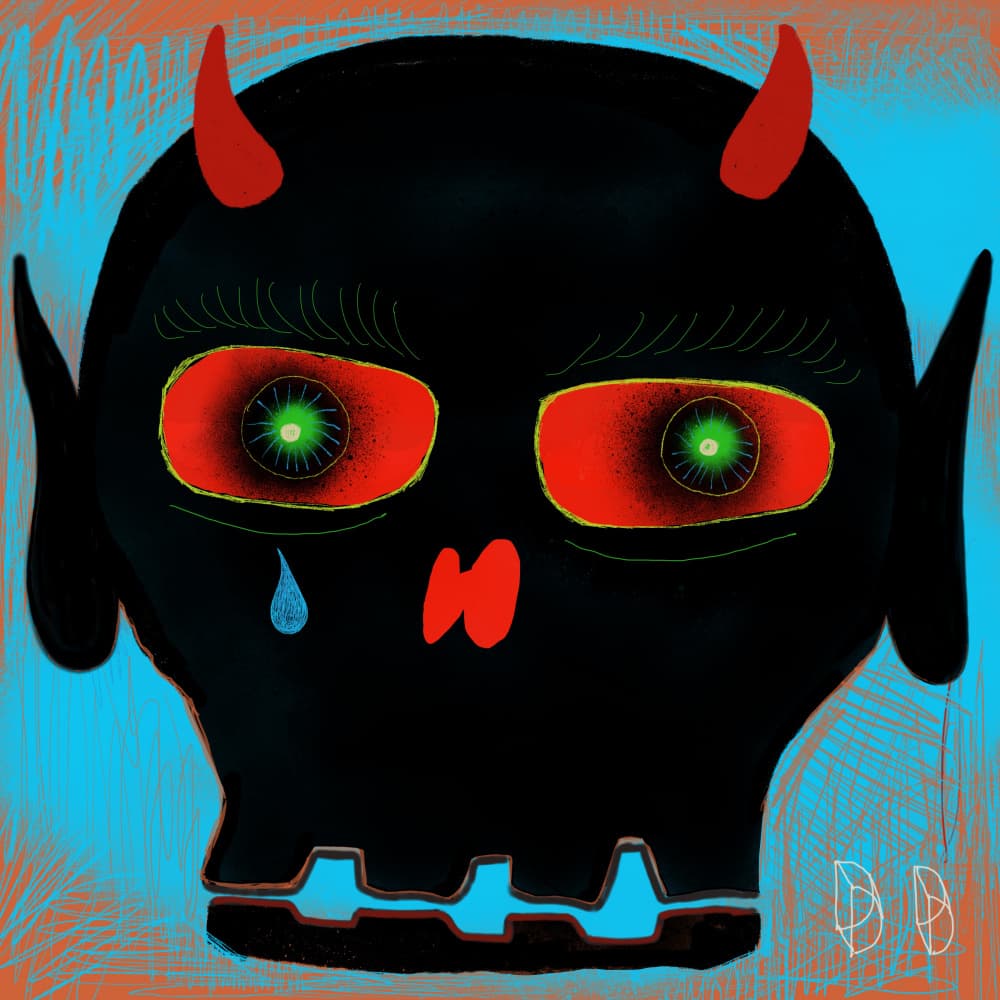 Crying Demon by dirk kruithof — canvas wall art