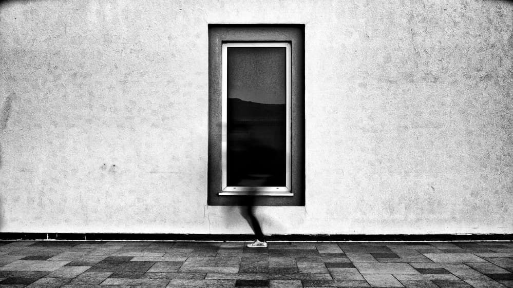 Walking Shadow Window by Ali Ayer — canvas wall art