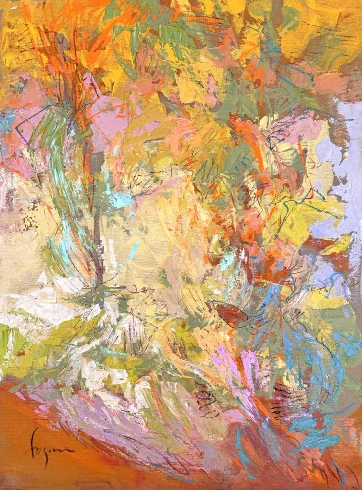 Vibrant Garden Abstract by Dorothy Fagan — canvas wall art