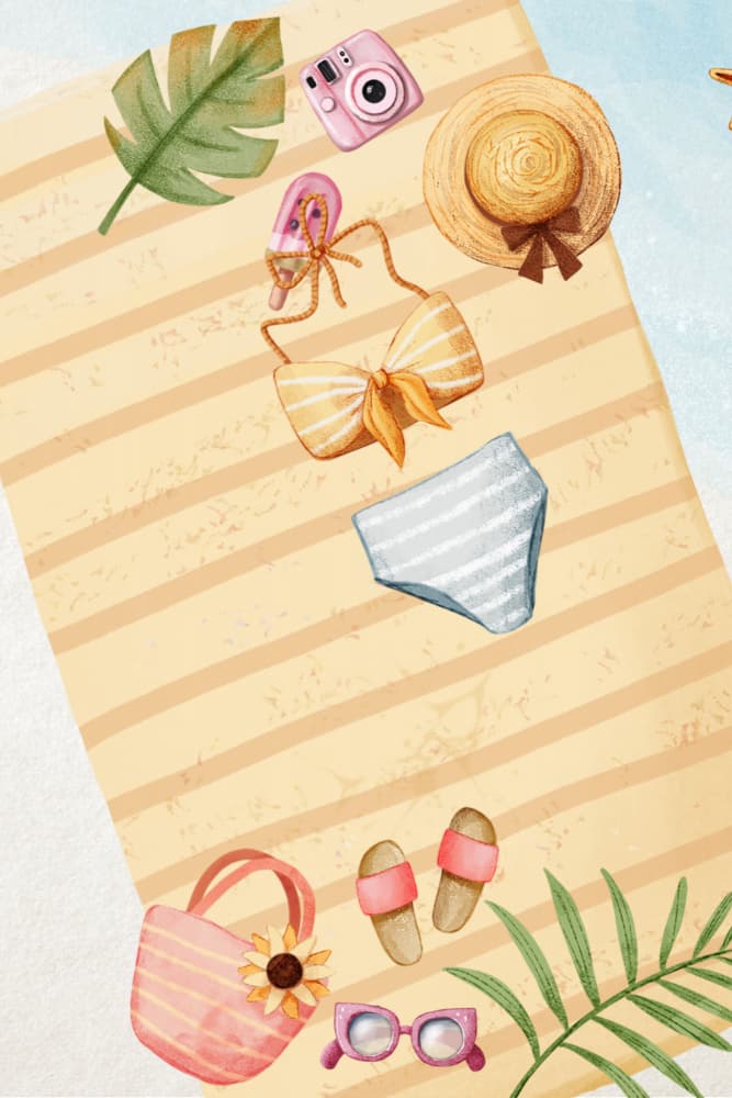 Summer Beach Essentials by Xuan Thai — canvas wall art