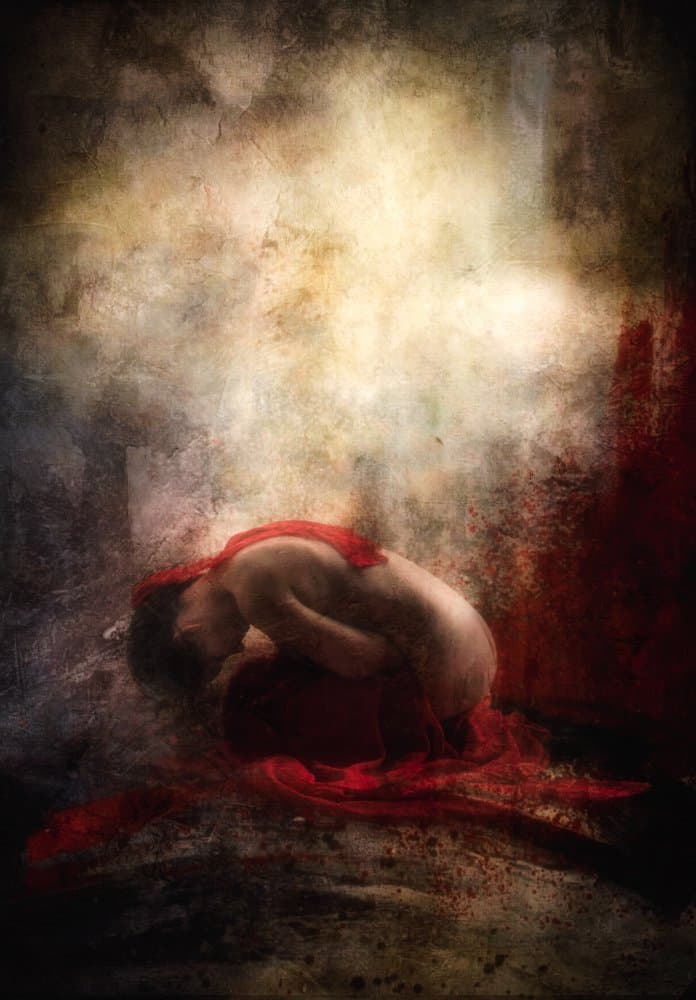 Intimate Red Embrace by Charlaine Gerber — canvas wall art
