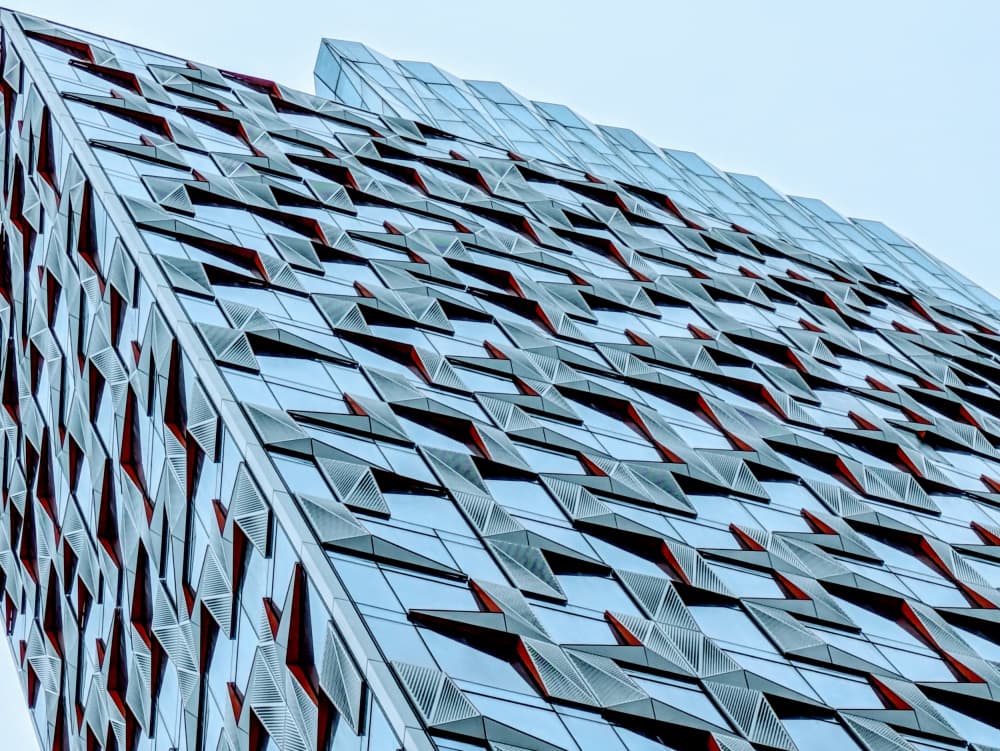 Modern Geometric Facade by Elizabeth Allen — canvas wall art