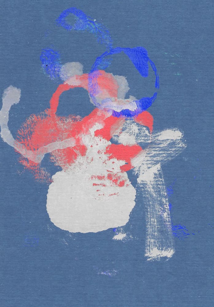 Blue Red Abstract by Santhosh ch — canvas wall art