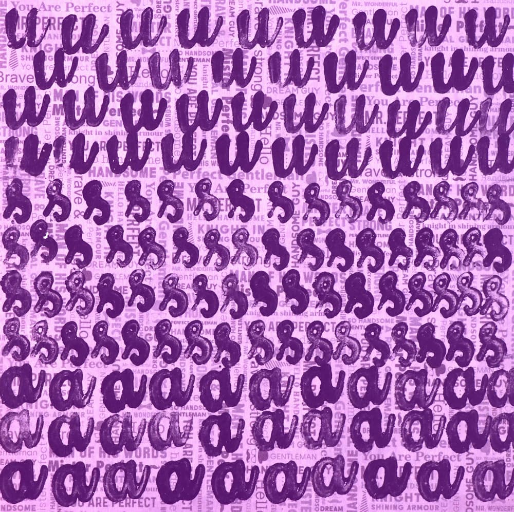 Playful Purple Typography by Santhosh ch — canvas wall art