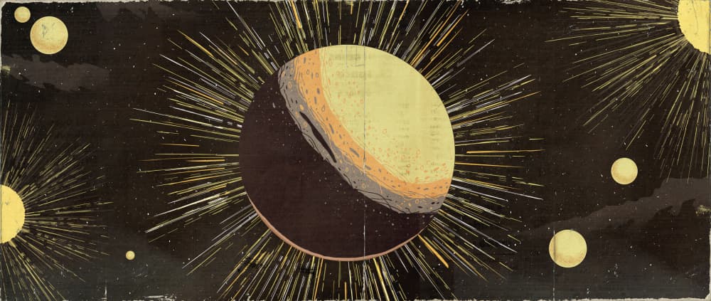 Cosmic Planetary Glow by Nicholas — canvas wall art