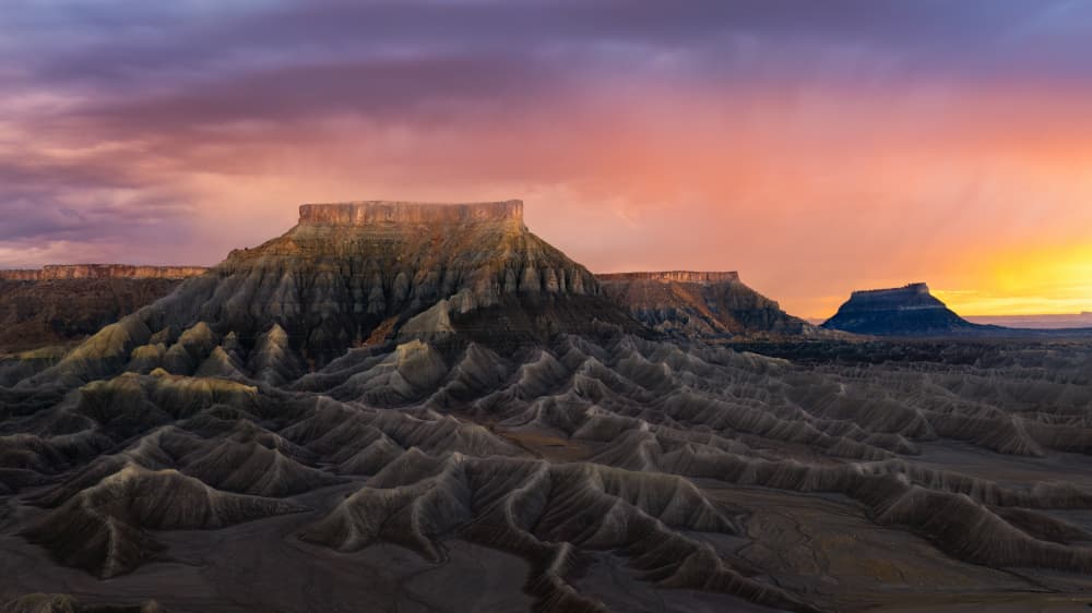 Dramatic Desert Sunset by Hanping Xiao — canvas wall art