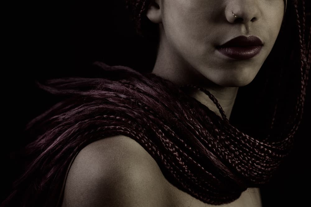 Dramatic Braids and Lips by Jacob Tuinenga — canvas wall art