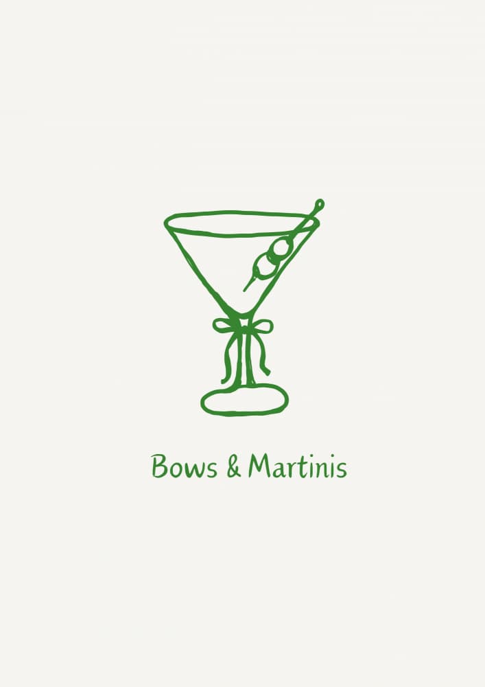 Classic Martini Bow by ART of living — canvas wall art