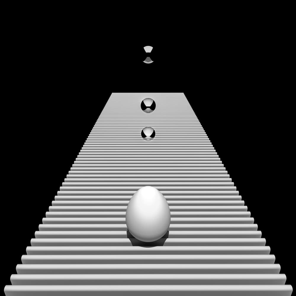 Egg on Infinite Stairs by Antonyus Bunjamin (Abe) — canvas wall art