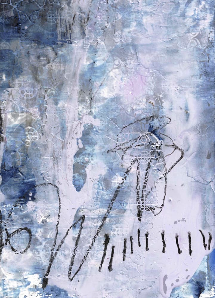 Abstract Blue Texture by Deb Chaney — canvas wall art