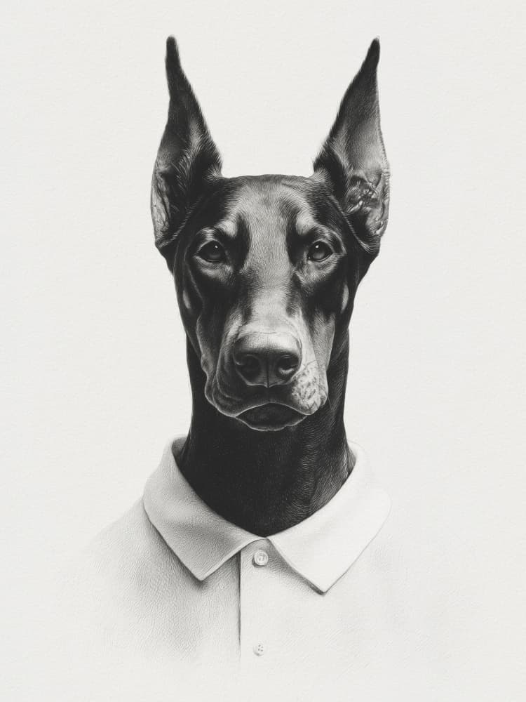 Doberman Gentleman by Andreas Magnusson — canvas wall art