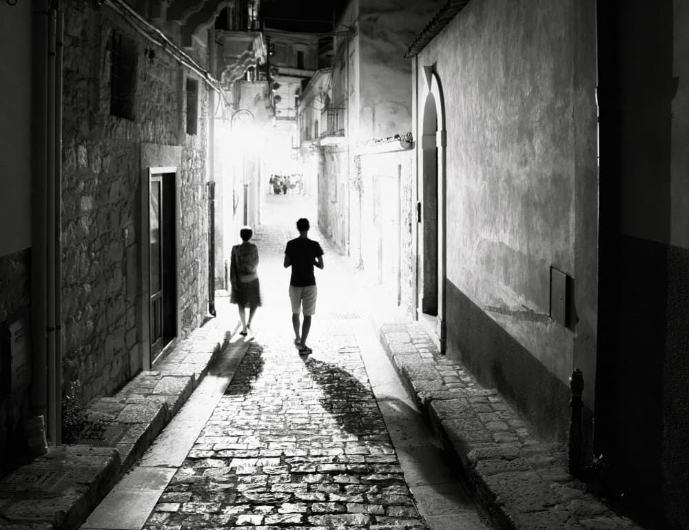 Night Alley Stroll by Vito Muolo — canvas wall art