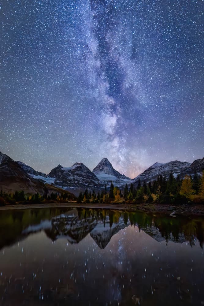 Milky Way Mountain Reflection by Michael Zheng — canvas wall art