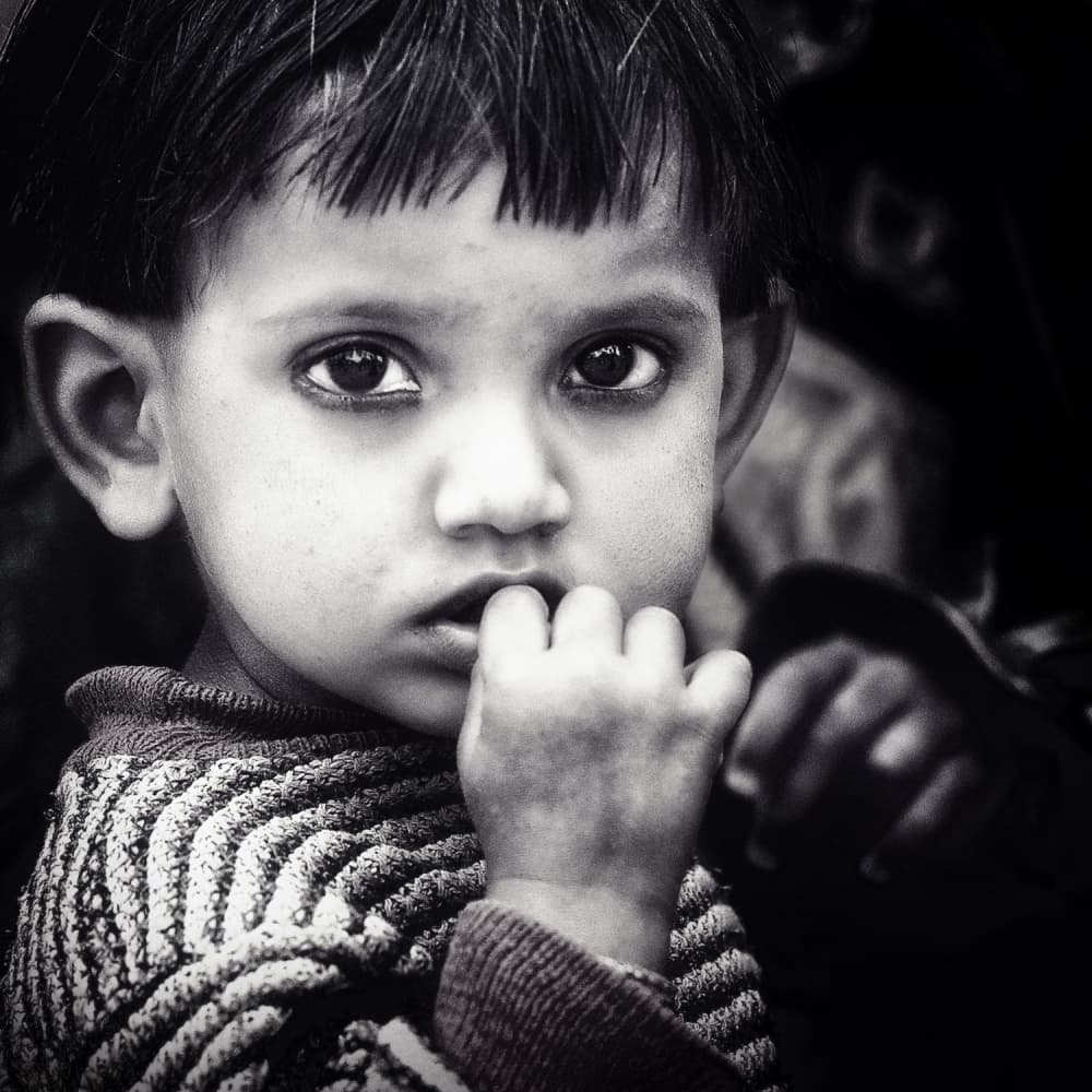 Innocent Child Gaze by Piet Flour — canvas wall art