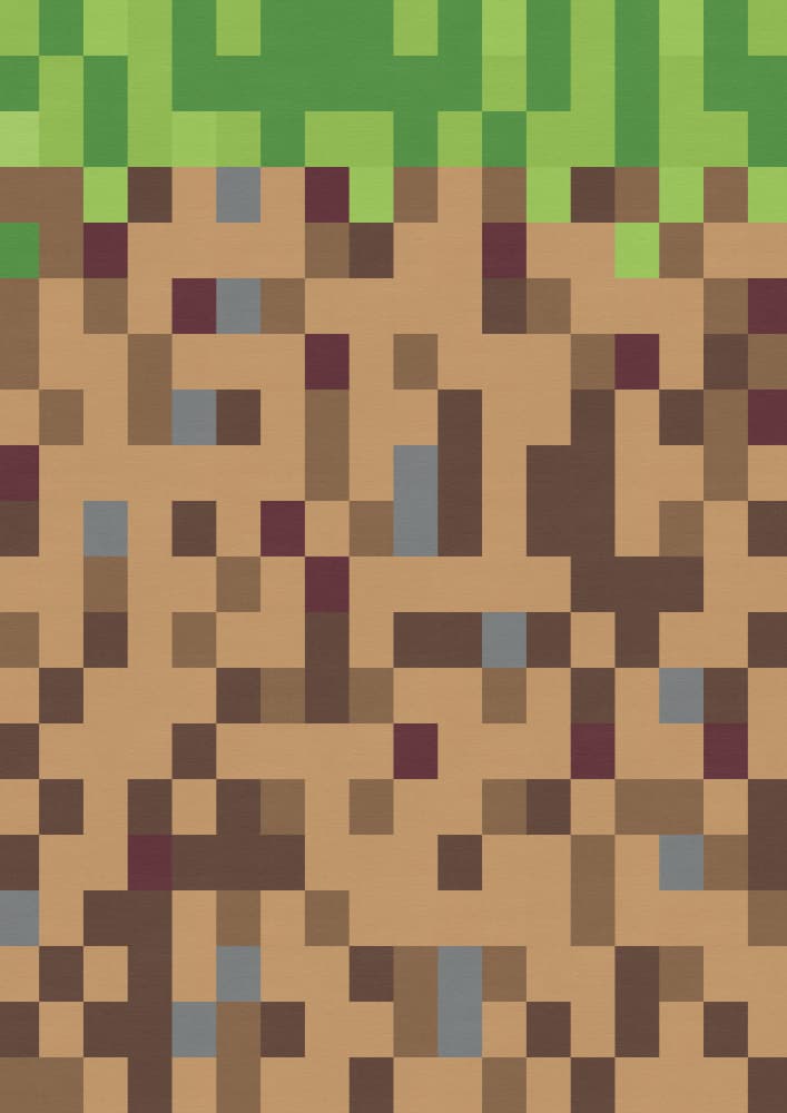 Pixel Grass Block by Nicholas — canvas wall art