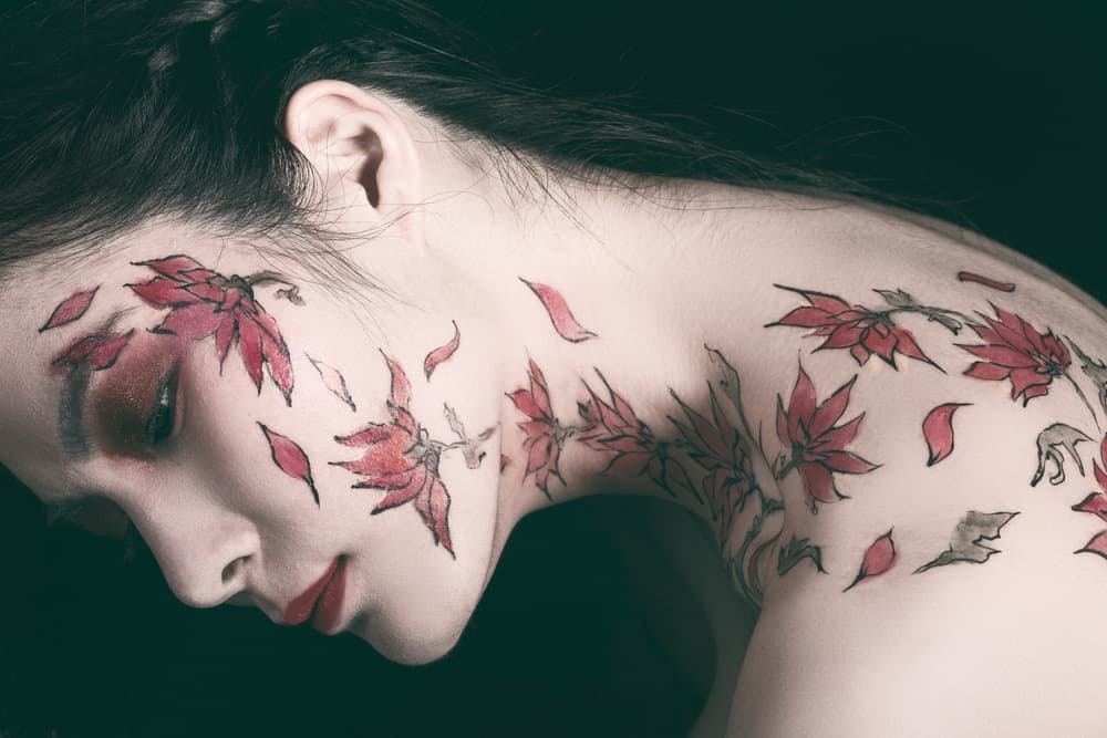 Red Maple Woman by Daisuke Kiyota — canvas wall art