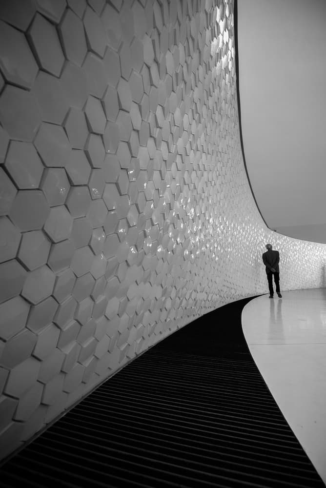 Geometric Curved Passage by João Castro — canvas wall art