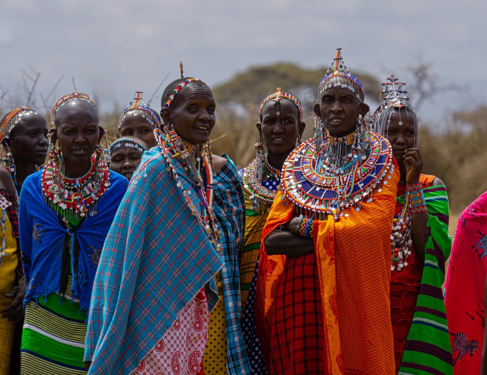 Adorned Maasai Women by Johnson Huang — canvas wall art