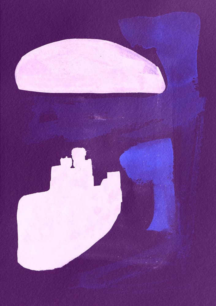 Moonlit City Silhouette by Santhosh ch — canvas wall art