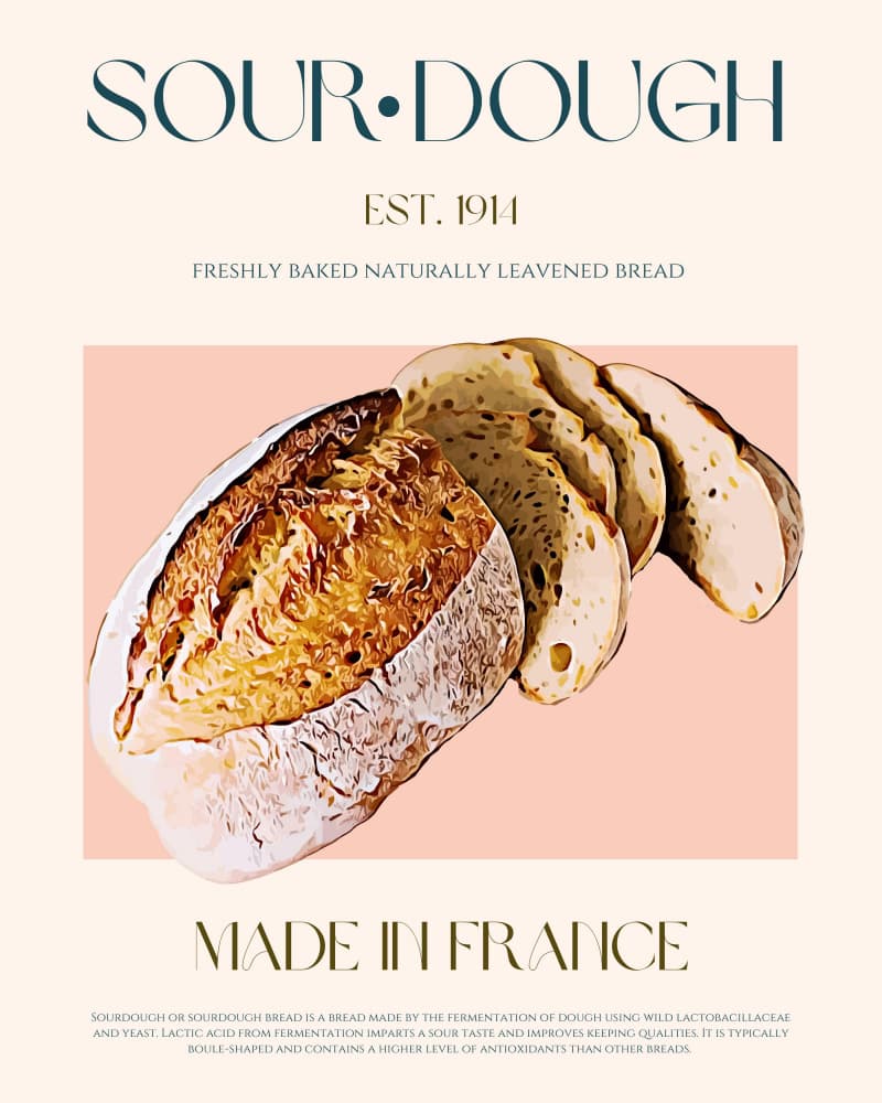 Artisan Sourdough Loaf by Nazma Khokhar — canvas wall art