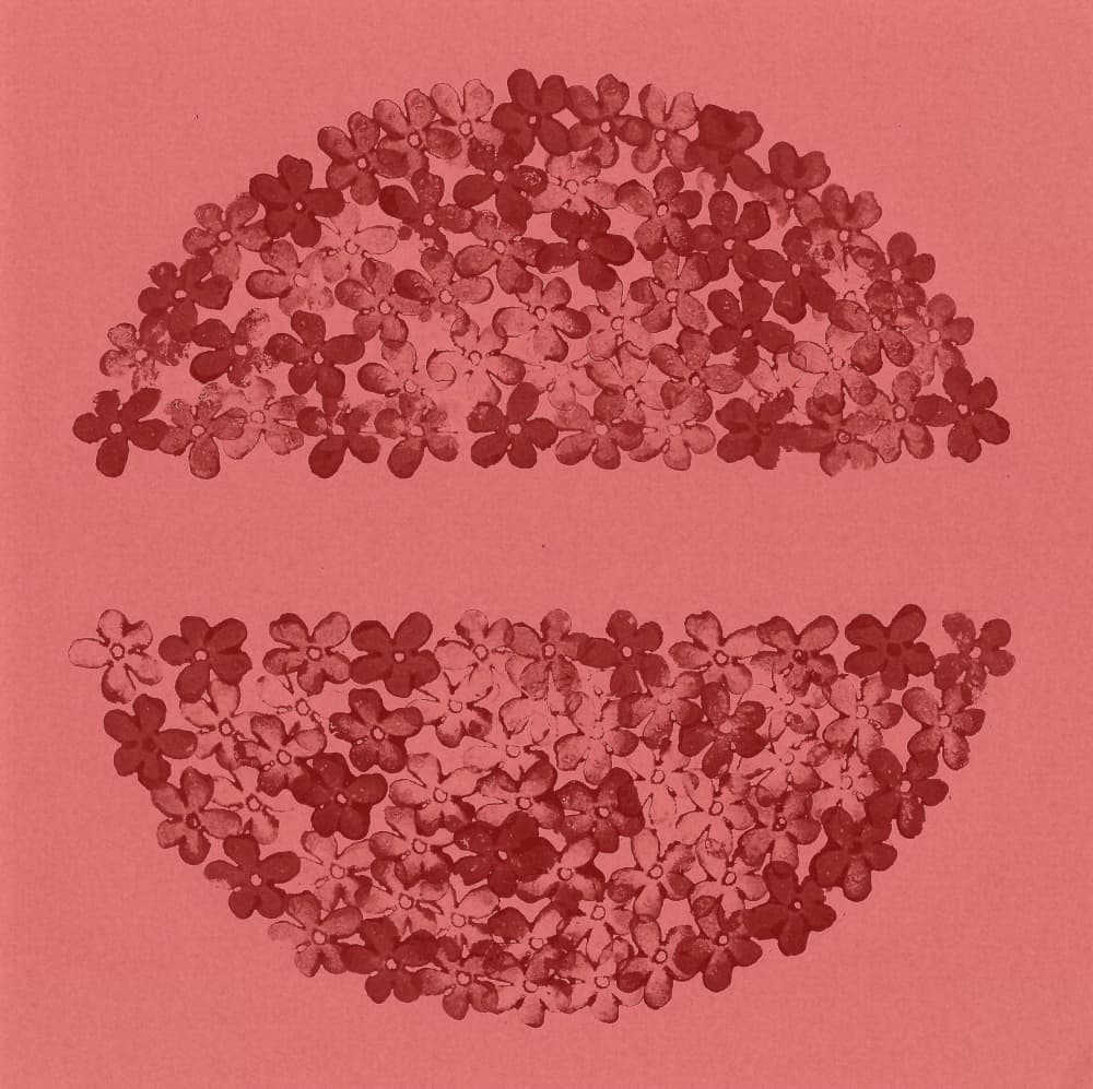 Soft Floral Semicircles by Santhosh ch — canvas wall art